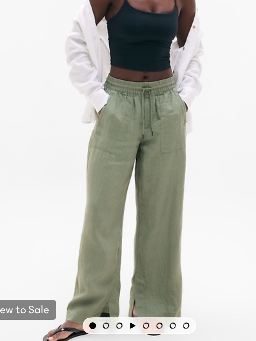 Athleta Retreat Linen High Rise Pant